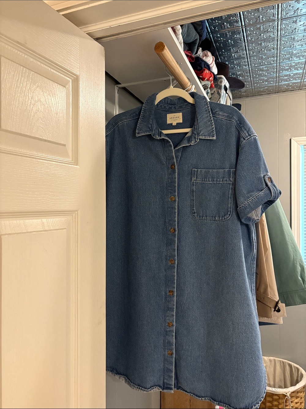 Sezane Denim Ana Dress - Picture 2 of 7